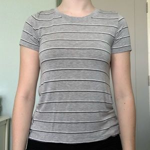 Stripped, gray t-shirt